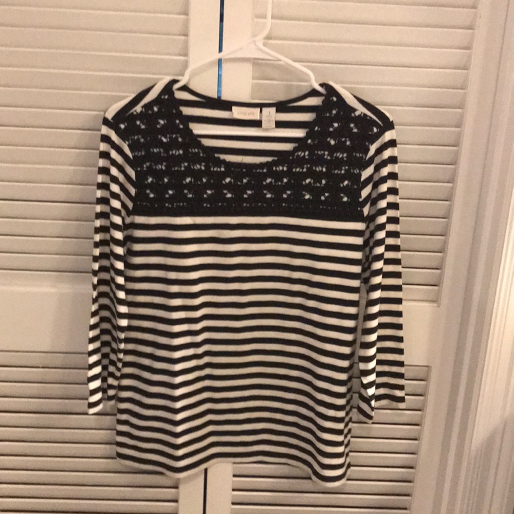 Cute knit top can go anywhere with black pants